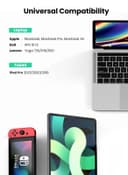 محول USB C إلى Ethernet جيجابت RJ45 شبكة سلكية Thunderbolt 3 LAN متوافق مع MacBook Surface Pro iPad Pro 2021 Switch PS5 XPS15 13 Galaxy Tabs ( USB C to Ethernet Adapter Gigabit  RJ45 Wired Network)