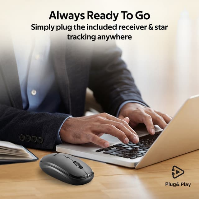 promate Sleek Precision Tracking Ergonomic Wireless Mouse