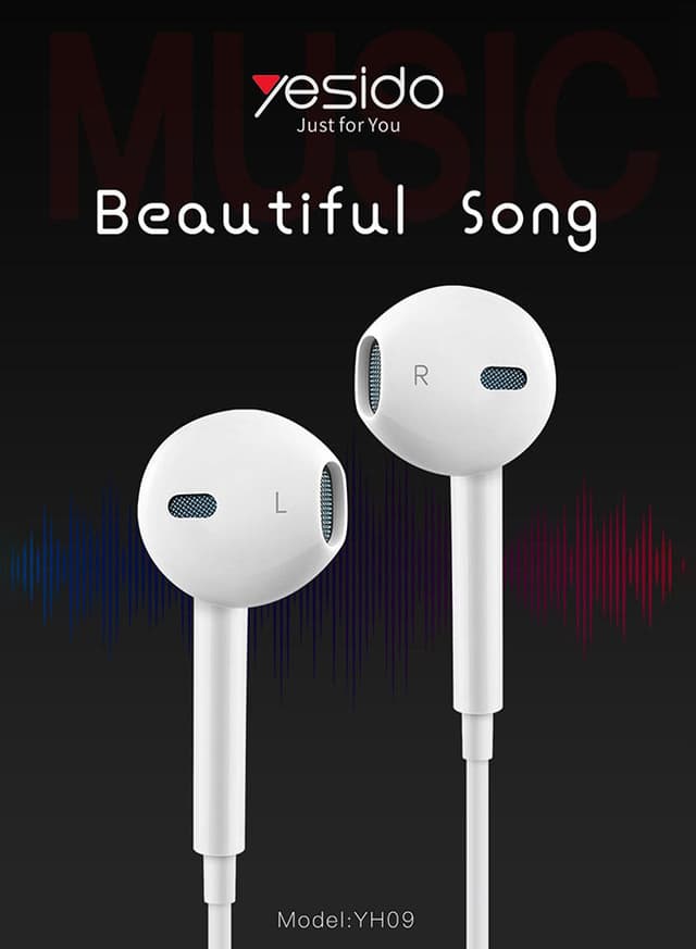 Yesido In-Ear Wired Earphones White