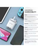 UGREEN USB Charger USB Plug,2 Port 17W 3.4A Mains Charger compatible for iPhone 13,12,11, Pro Max iPad Air,iPad Pro,Samsung Galaxy S20,S9,S8,S7 Edge,S6, HUAWEI White