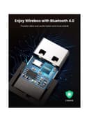 UGREEN USB Bluetooth 4.0 Adapter Wireless Dongle Plug and Play for Win 11 10 8.1 8 Support Win XP 7 Vista Laptop Desktop to Bluetooth Headphone Keyboard Mouse Game Controller Black Silver