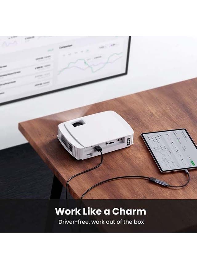 كيبل تحويل من USB-C الى HDMI ( بدقة 4K 60 Hz ) - اسود UGREEN - USB C to HDMI Adapter Cable