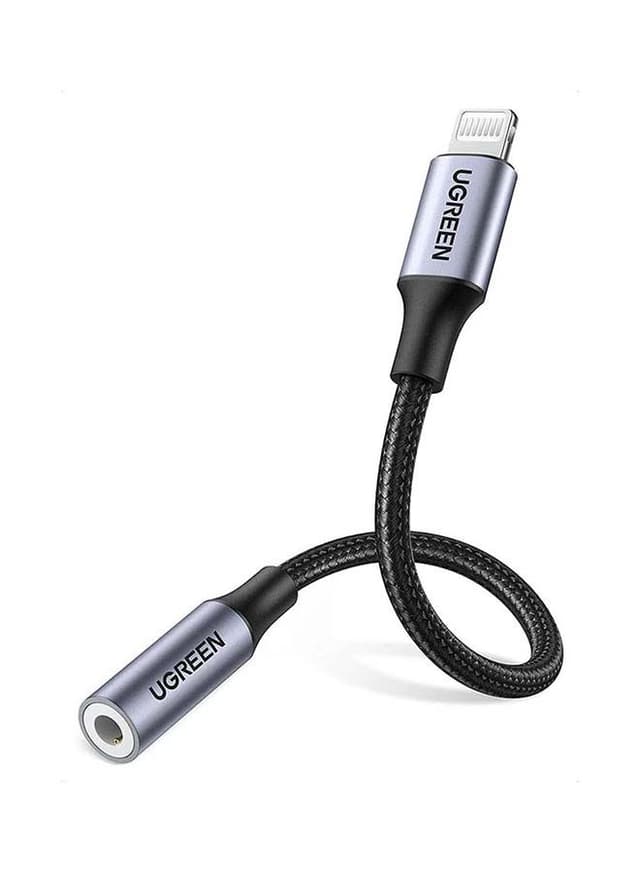 UGREEN Apple Headphones Adapter MFI Certified Lightning to 3.5mm Headphone Jack Converter for iPhone 13 13 Mini 13 Pro 13 Pro Max 12 mini 12 12 Pro 12 Pro Max iPad 9 Black