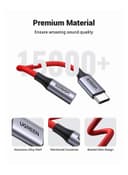 UGREEN USB-C to 3.5mm Adapter DAC Audio Adapter USB C to Aux Headphone Jack Adapter Dongle Audio Cable Braided for iPad Pro 2020 2018 Samsung S21+ S20 S20+ red