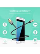 كيبل شحن USB إلى Micro USB 2.0 - أسود UGREEN Micro USB Cable 3M Nylon Braided Wire Fast Quick Charger Cord