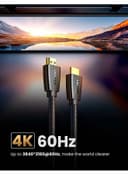 UGREEN HDMI Cable 2.0 3M Premium High-Speed HDMI to HDMI Video Wire 4K@60Hz Ultra HD Braided Cord Compatible for MacBook Pro 2021 Nintendo Switch PS3/4 /5 PC Laptop Black