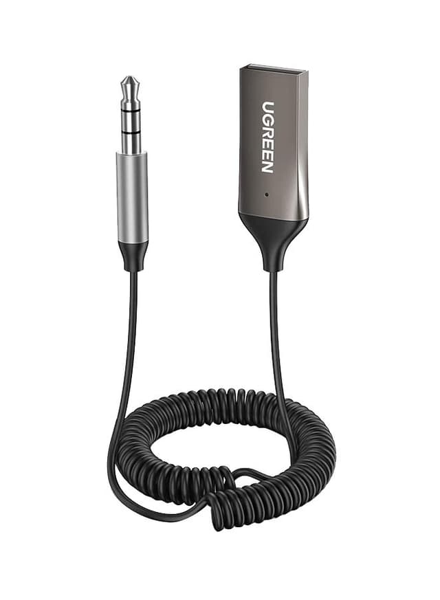 جهاز استقبال بلوتوث للسيارة من USB 2.0 إلى 3.5 ملم aux مع ميكروفون مدمج لسماعات السيارةBluetooth Car Receiver USB 2.0 to 3.5mm Jack Handsfree Car kit Audio Receiver with Built-in Microphone