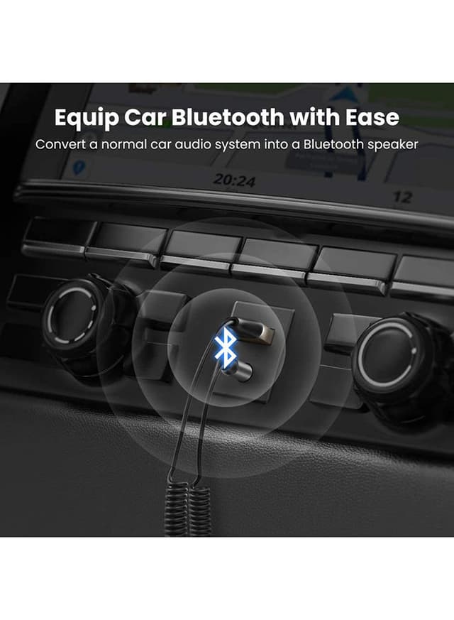 جهاز استقبال بلوتوث للسيارة من USB 2.0 إلى 3.5 ملم aux مع ميكروفون مدمج لسماعات السيارةBluetooth Car Receiver USB 2.0 to 3.5mm Jack Handsfree Car kit Audio Receiver with Built-in Microphone