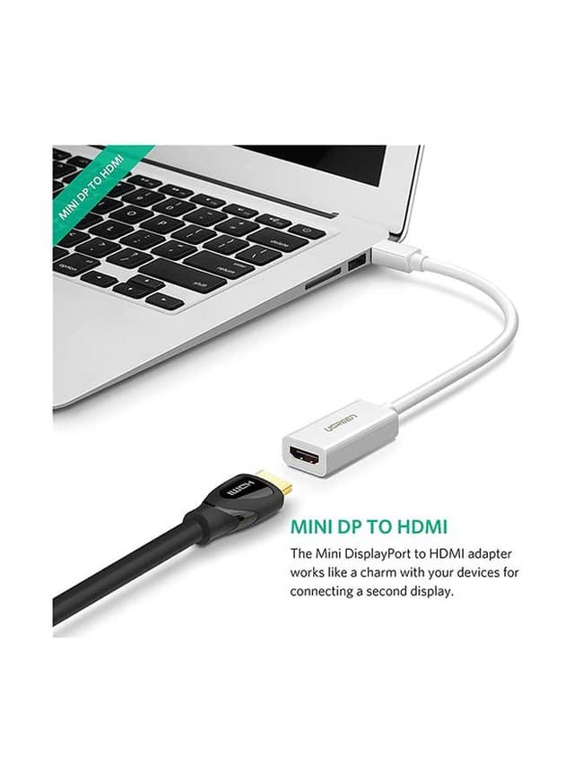 محول Mini Display إلى HDMI لون أبيض Mini DisplayPort to HDMI Adapter - UGreen