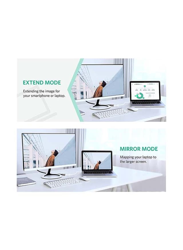 محول Mini Display إلى HDMI لون أبيض Mini DisplayPort to HDMI Adapter - UGreen