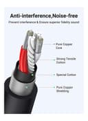 كابل ميكروفون XLR إلى XLR بطول 1 متر أسود يوغرين UGREEN Cable Microphone XLR Male to Female XLR