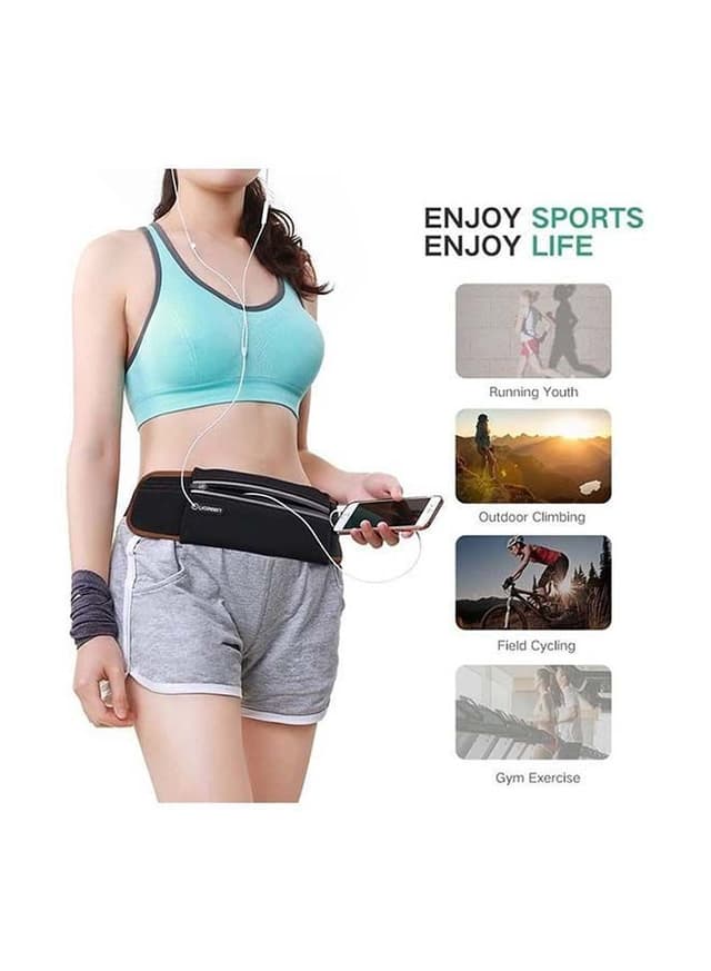 UGREEN Running Belt Pouch Runners Fanny Pack Waist Bag Black