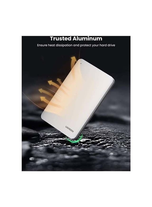 علبة هاردسك خارجي ساتا SSD و HDD تايب سي بسرعة 6 جيجابايت/الثانية يوغرين UGREEN USB C Hard Drive Enclosure