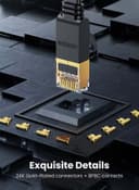 UGREEN Ethernet Cable Cat7 High Speed Flat Gigabit RJ45 LAN Cable 10Gbps Shielded Internet Network Patch Cord Compatible for Gaming PS5/PS4/PS3 Xbox PC Laptop Modem Router PC-2M 2Pack Black