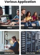 UGREEN Ethernet Cable Cat7 High Speed Flat Gigabit RJ45 LAN Cable 10Gbps Shielded Internet Network Patch Cord Compatible for Gaming PS5/PS4/PS3 Xbox PC Laptop Modem Router PC-2M 2Pack Black