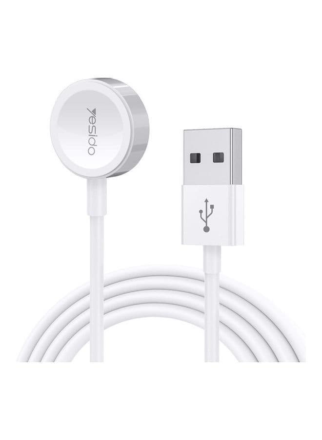 شاحن لاسلكي مغناطيسي لساعات آبل أبيض | Yesido Magnetic Watch Charging Cable