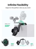 حامل موبايل للسيارة 360 درجة للآيفون 13 برو-  برو ماكس وجمع أجهزة غالاكسي و هواوي Car Phone Holder Dashboard Phone Holder 360 Degrees Rotatable Car Phone Stand Mobile Stand for iPhone 13 Pro Pro Max Mini Galaxy Huawei