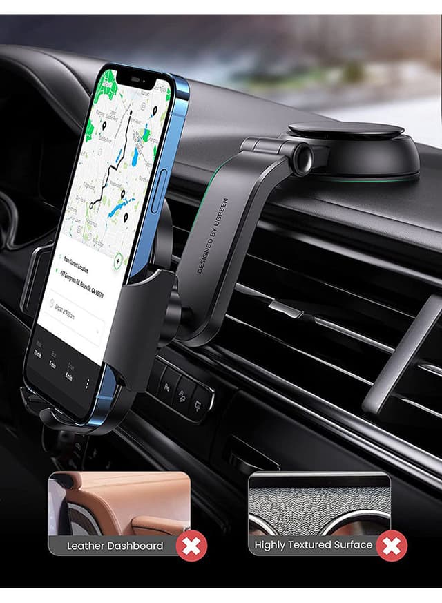 حامل موبايل للسيارة 360 درجة للآيفون 13 برو-  برو ماكس وجمع أجهزة غالاكسي و هواوي Car Phone Holder Dashboard Phone Holder 360 Degrees Rotatable Car Phone Stand Mobile Stand for iPhone 13 Pro Pro Max Mini Galaxy Huawei