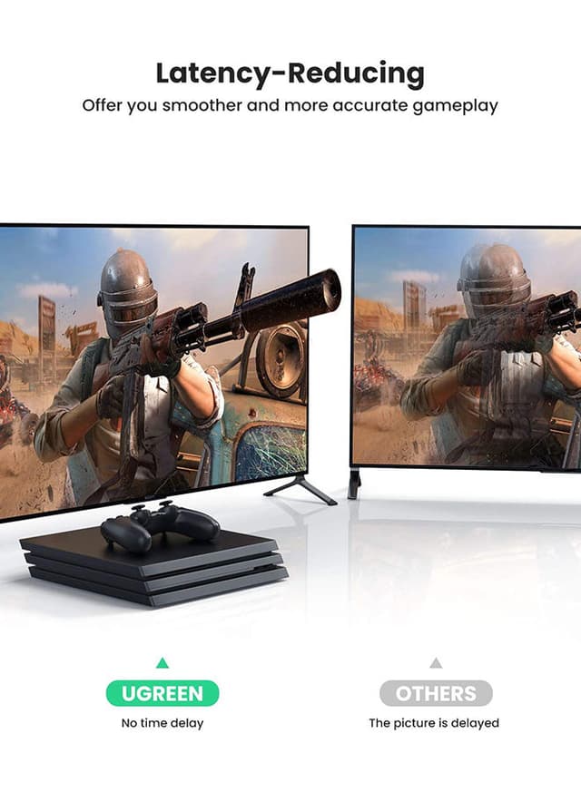 كابل hdmi ( بدقة 4K ، طول 3 متر  ) - اسود UGREEN -  HDMI Cable Ultra High-Speed Cord 48 Gbps