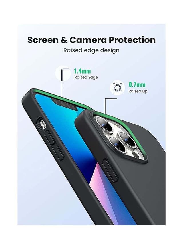كفر سيليكون لهاتف iPhone 13 Pro لون أسود Silicone Anti-Scratch Protective Case - UGreen