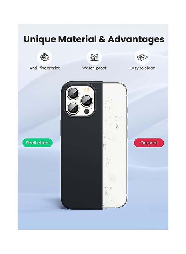 كفر سيليكون لهاتف iPhone 13 Pro لون أسود Silicone Anti-Scratch Protective Case - UGreen