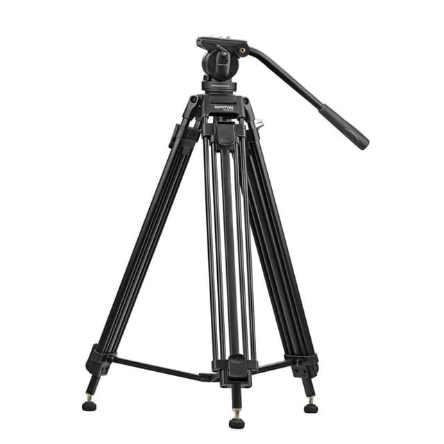 promate Professional Aluminum Video Tripod with Mid-Level Spreader