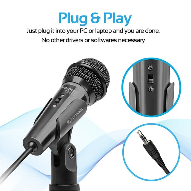 promate Universal Digital Dynamic Vocal Microphone