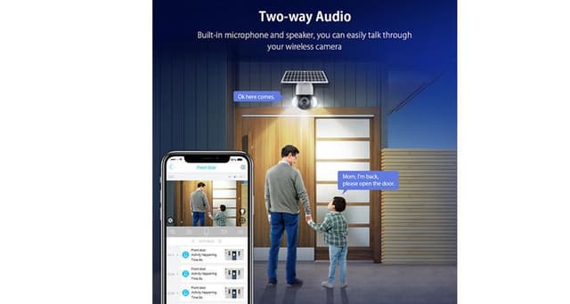 4G PTZ solar Battery Powered Floodlight camera 360 degrees