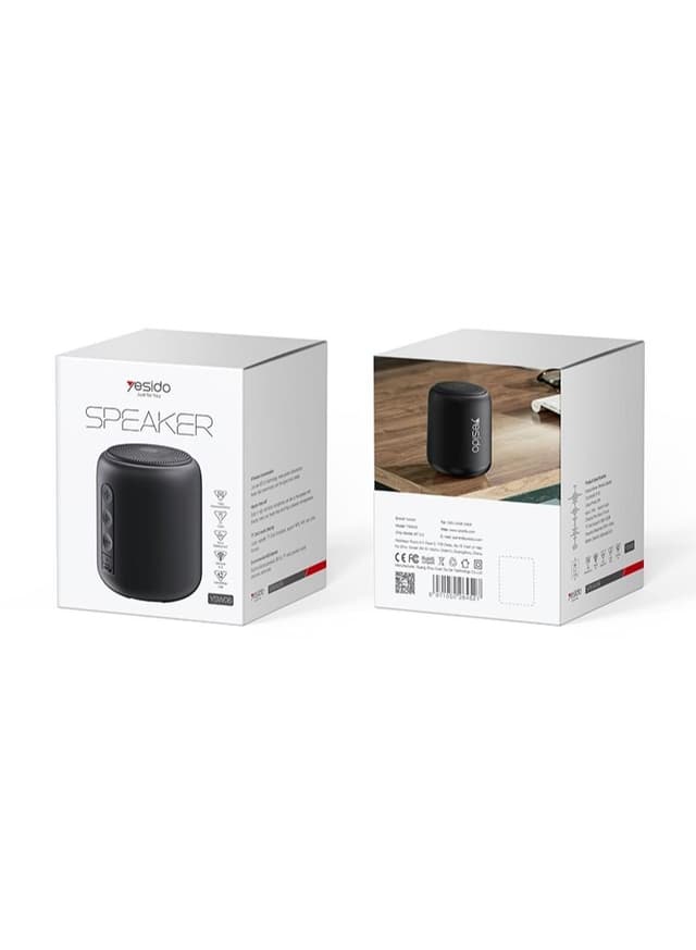 Yesido Wireless Bluetooth Speaker long battery life for Apple Huawei Android Black
