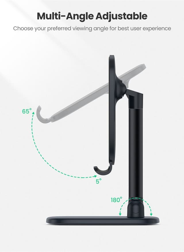 UGREEN Tablet Stand Foldable iPad Holder Metal Compatible With iPad/Pro /12.9 /2021/ 8th Generation / Mini Air 2021 Samsung Tab iPhone 13/13mini/13 Pro/13 Pro Max