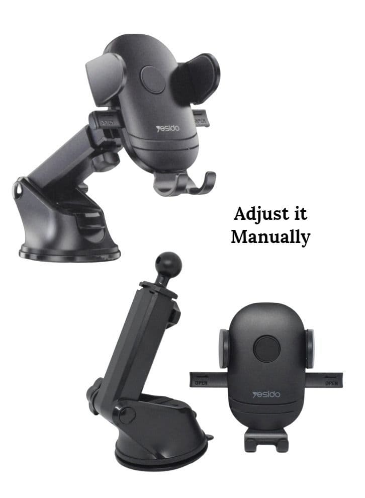YESIDO C138 Car Mount Air Vent Mobile Phone Holder 360 Degree Rotation Gravity Auto Clamp Bracket Black