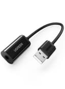 وصلة تحويل USB إلى 3.5 ملم UGREEN USB Sound Card External Converter USB Audio Adapter with 3.5mm Aux Stereo