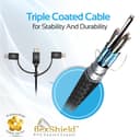 كيبل شحن متعدد الإستخدامات 3 في 1 - 1.2 متر   PROMATE Apple MFi Trio-ended Charge and Sync Cable