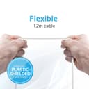 كيبل شحن متعدد الإستخدامات 3 في 1 - 1.2 متر   PROMATE Apple MFi Trio-ended Charge and Sync Cable