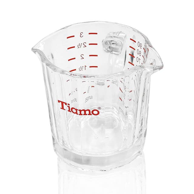 بيتشر حليب لتحضير القهوة 70ml زجاج Double Spout Shot Glass - Tiamo