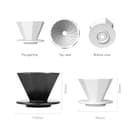 وعاء تقطير V60 للقهوة سيراميك سعة 4 أكواب Octagonal-Shaped Ceramic Dripper - Saraya