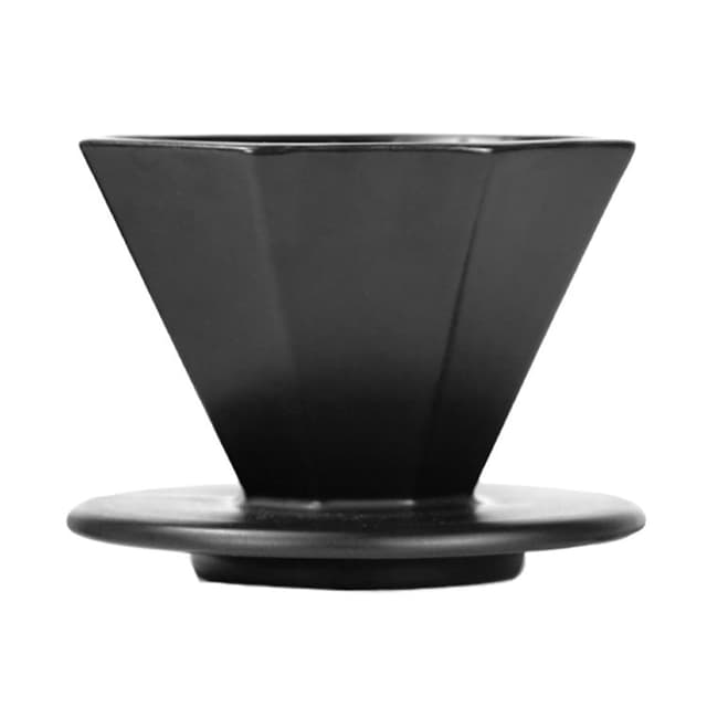 وعاء تقطير V60 للقهوة سيراميك سعة 4 أكواب Octagonal-Shaped Ceramic Dripper - Saraya