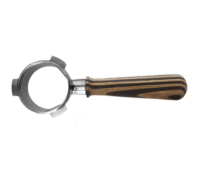 مقبض قهوة اسبريسو بورتفلتر بدون فلتر 54mm خشبي Naked Portafilter LM/E61 - Pesado