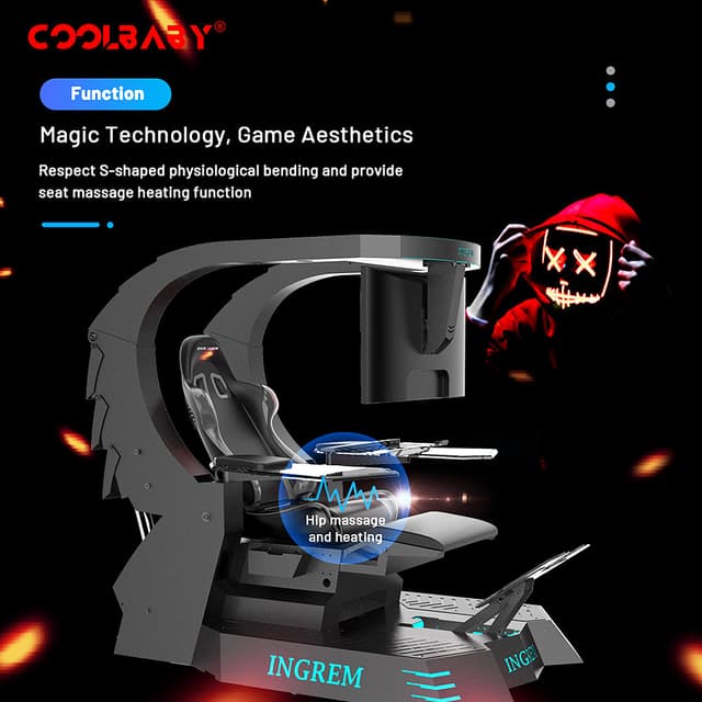 كرسي قيمنق إحترافي تصميم كرسي الإمبراطور INGREM WLDHY Zero Gravity Reclining Gaming Workstation Game Chair  Ergonomic Gaming Chair With Heat And Massage