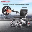 كرسي متحرك كهربائي لكبار السن وذوي الاحتياجات الخاصة قابل للطي كول بيبي COOLBABY DDLY01 Lightweight Folding Electric Wheelchair Intelligent Aluminum