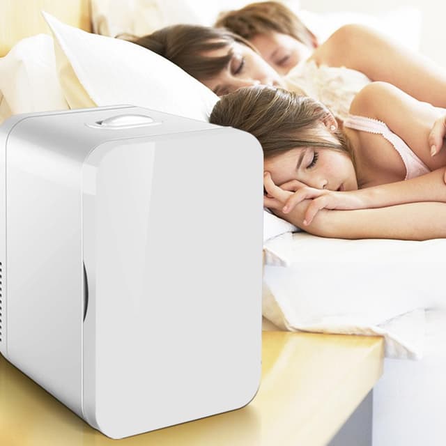 ثلاجة صغيرة للسيارة 8L أبيض Small Car Home Fridge Portable - COOLBABY