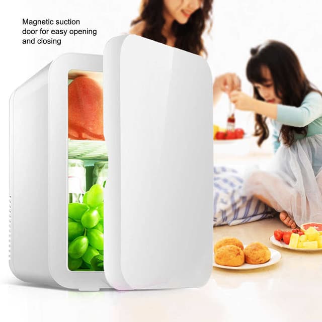 ثلاجة صغيرة للسيارة 8L أبيض Small Car Home Fridge Portable - COOLBABY