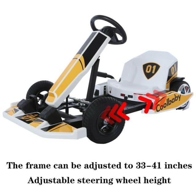سكوتر كهربائي درفت للبالغين وللأطفال - 36 فولت - أبيض وأصفر COOLBABY DP10-OR-LHX electric scooter go cart electric