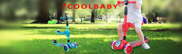 Cool Baby COOLBABY 603 Children's three-in-one scooter, with flashing light-emitting diode wheel, children's scooter, children's toys…
