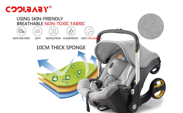 عربية اطفال خفيفة 4 في 1 قابلة للطي كوول بيبي COOLBABY ETAQY01 Baby stroller