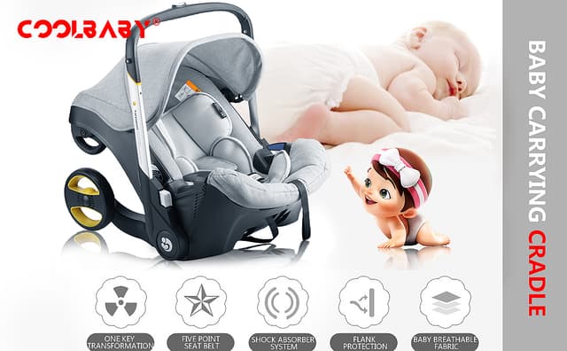 عربية اطفال خفيفة 4 في 1 قابلة للطي كوول بيبي COOLBABY ETAQY01 Baby stroller