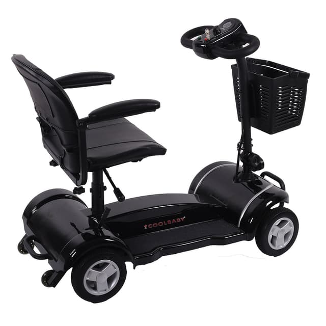 Cool Baby COOLBABY X-01 Golf Cart Electric Adult Mobility Scooter Trolley 4 Wheels Electric Folding Golf Scooter for Adults Seniors with Seat