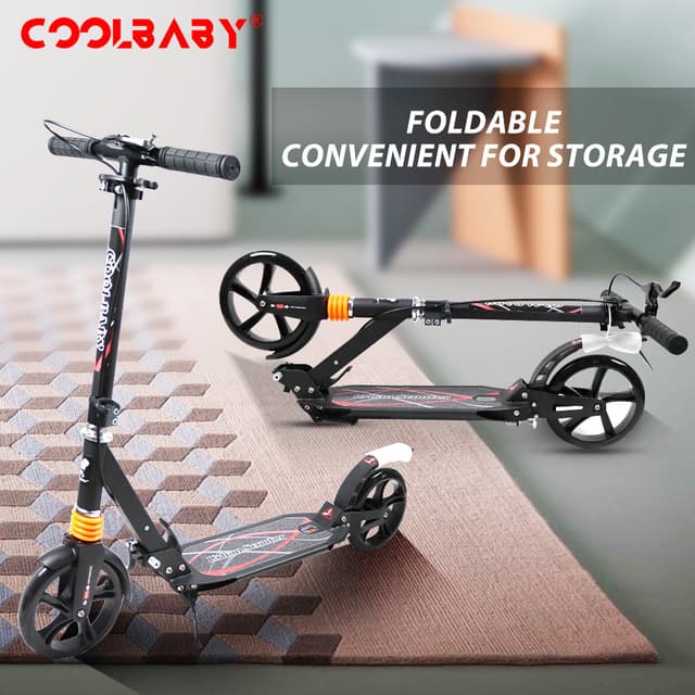 Cool Baby COOLBABY CS003 Folding Scooter For Adult Hight-Adjustable Scooter With Big Wheel (Hand Brake Device Or Foot Brake Device)