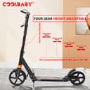 Cool Baby COOLBABY CS003 Folding Scooter For Adult Hight-Adjustable Scooter With Big Wheel (Hand Brake Device Or Foot Brake Device)