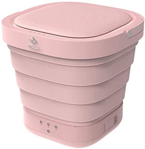 Cool Baby COOLBABY MNXYJ Portable Mini Folding Clothes Washing Machine, Bucket Automatic Home Travel Self-Driving Tour Underwear Foldable Washer, Pink